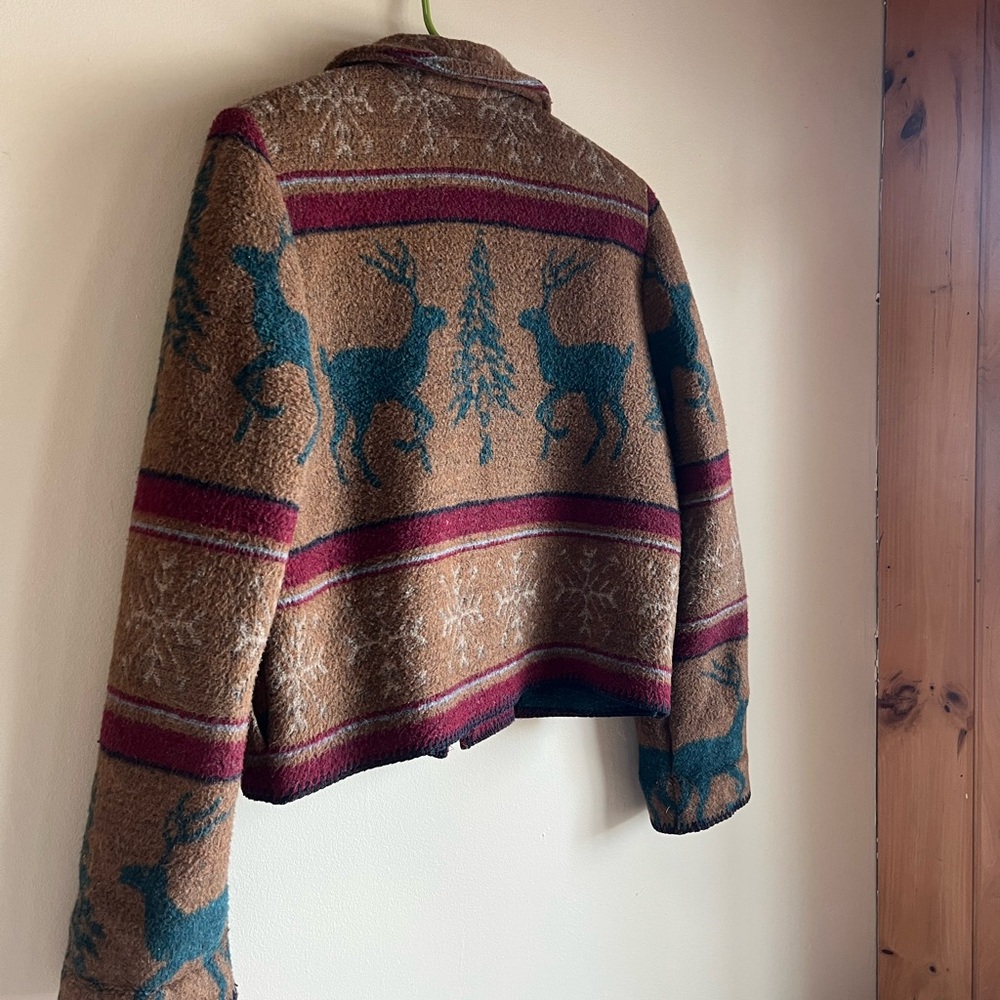 Wool Blend Reindeer Shacket